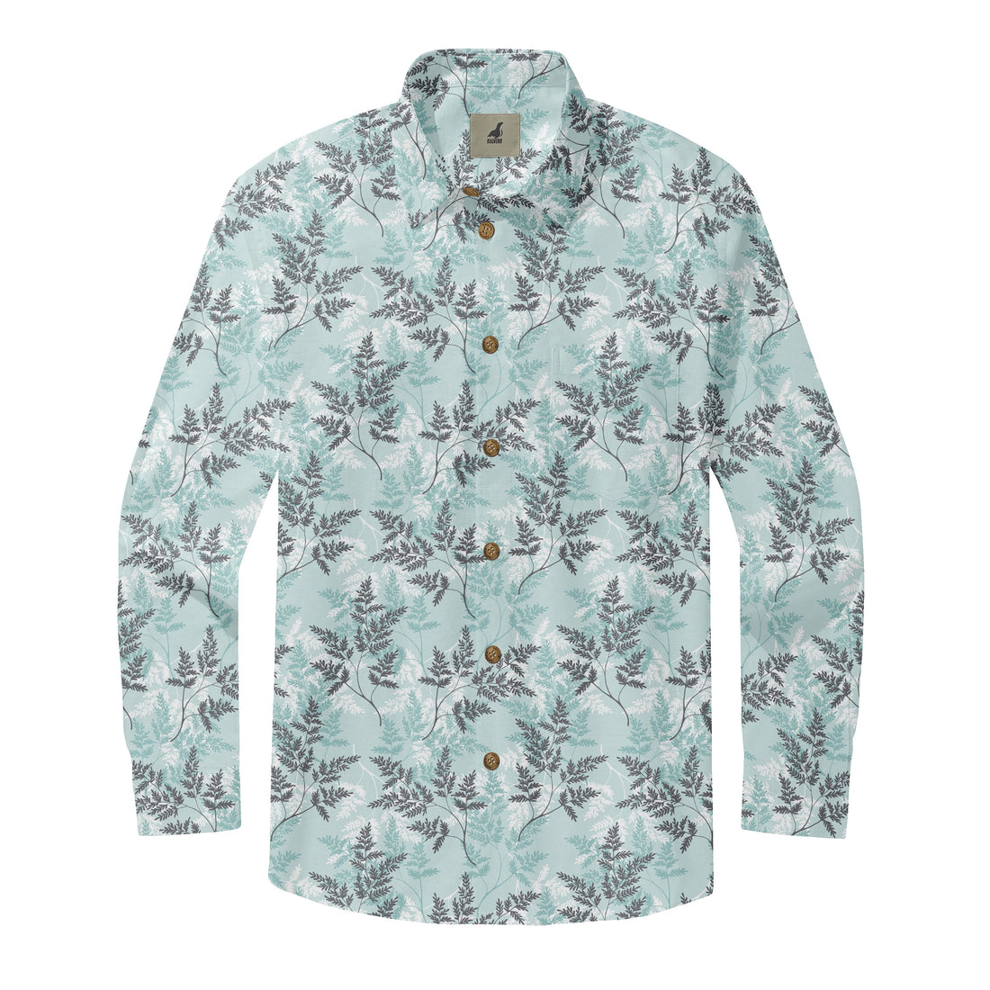 Aqua Fern Long Sleeve Shirts